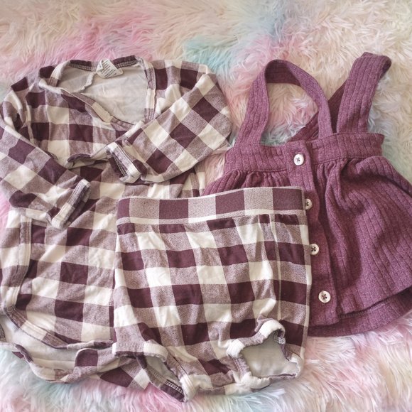 Kate Quinn 3 Piece Dusty Rose Gingham Skirt Set - Picture 5 of 5